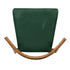 Chivari Chestnut Wood Horn Chair with Hunter Green Vinyl Cushion CHWC-SHVHG-KT
