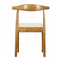 Chivari Chestnut Horn Wood Chair with Ivory Vinyl Cushion CHWC-SHVIV-KT
