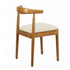 Chivari Chestnut Horn Wood Chair with Ivory Vinyl Cushion CHWC-SHVIV-KT