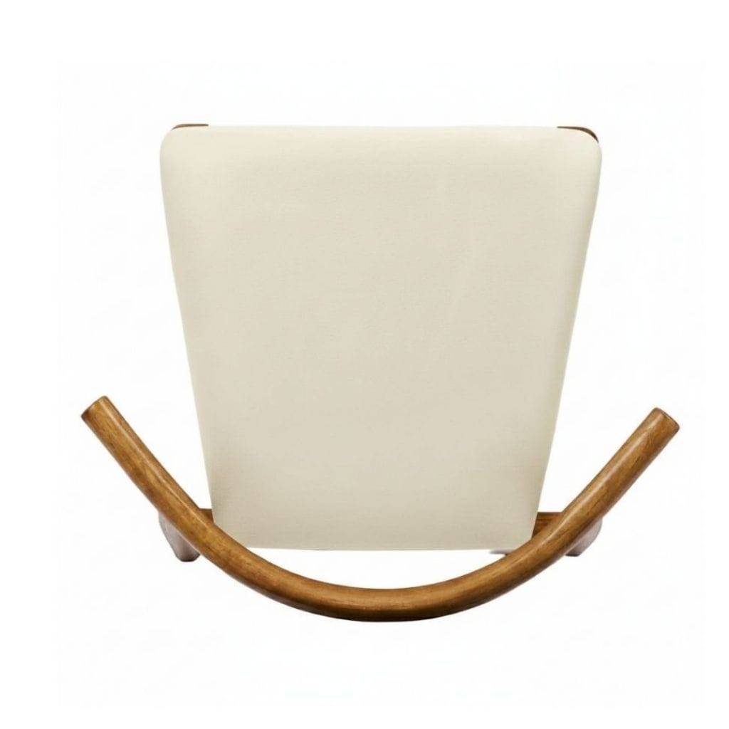 Chivari Chestnut Horn Wood Chair with Ivory Vinyl Cushion CHWC-SHVIV-KT
