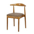 Chivari Chestnut Wood Horn Chair with Taupe Vinyl Cushion CHWC-SHVTP-KT