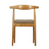 Chivari Chestnut Wood Horn Chair with Taupe Vinyl Cushion CHWC-SHVTP-KT