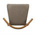 Chivari Chestnut Wood Horn Chair with Taupe Vinyl Cushion CHWC-SHVTP-KT