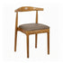 Chivari Chestnut Wood Horn Chair with Taupe Vinyl Cushion CHWC-SHVTP-KT