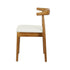 Chivari Chestnut Horn Wood Chair with White Vinyl Cushion CHWC-SHVWH-KT