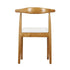 Chivari Chestnut Horn Wood Chair with White Vinyl Cushion CHWC-SHVWH-KT