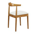 Chivari Chestnut Horn Wood Chair with White Vinyl Cushion CHWC-SHVWH-KT