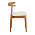 Chivari Chestnut Horn Wood Chair with White Vinyl Cushion CHWC-SHVWH-KT