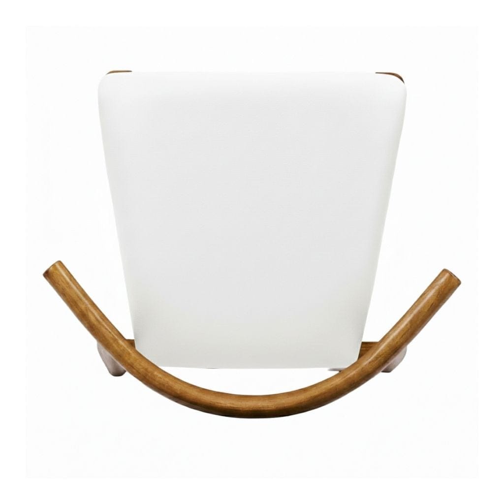 Chivari Chestnut Horn Wood Chair with White Vinyl Cushion CHWC-SHVWH-KT