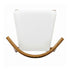Chivari Chestnut Horn Wood Chair with White Vinyl Cushion CHWC-SHVWH-KT