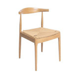 Natural Wood Horn Chair with Natural Rope Seat