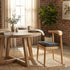 Chivari Natural Horn Wood Chair with Black Vinyl Cushion CHWN-SHVBL-KT