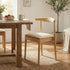 Chivari Natural Horn Wood Chair with Ivory Vinyl Cushion CHWN-SHVIV-KT