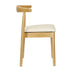 Chivari Natural Horn Wood Chair with Ivory Vinyl Cushion CHWN-SHVIV-KT