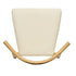 Chivari Natural Horn Wood Chair with Ivory Vinyl Cushion CHWN-SHVIV-KT