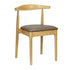 Chivari Natural Wood Horn Chair with Taupe Vinyl Cushion CHWN-SHVTP-KT
