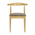 Chivari Natural Wood Horn Chair with Taupe Vinyl Cushion CHWN-SHVTP-KT