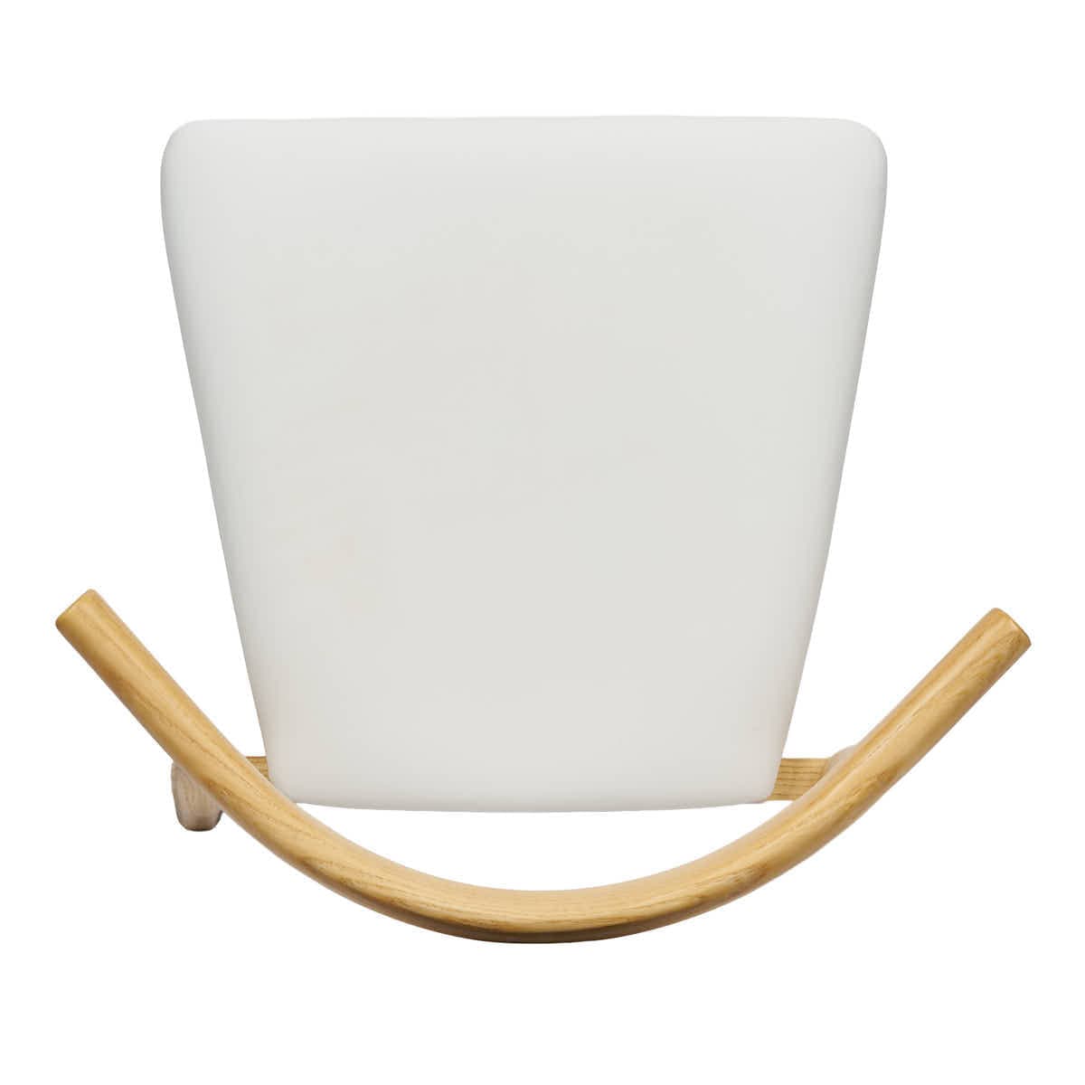 Chivari Natural Horn Wood Chair with White Vinyl Cushion CHWN-SHVWH-KT