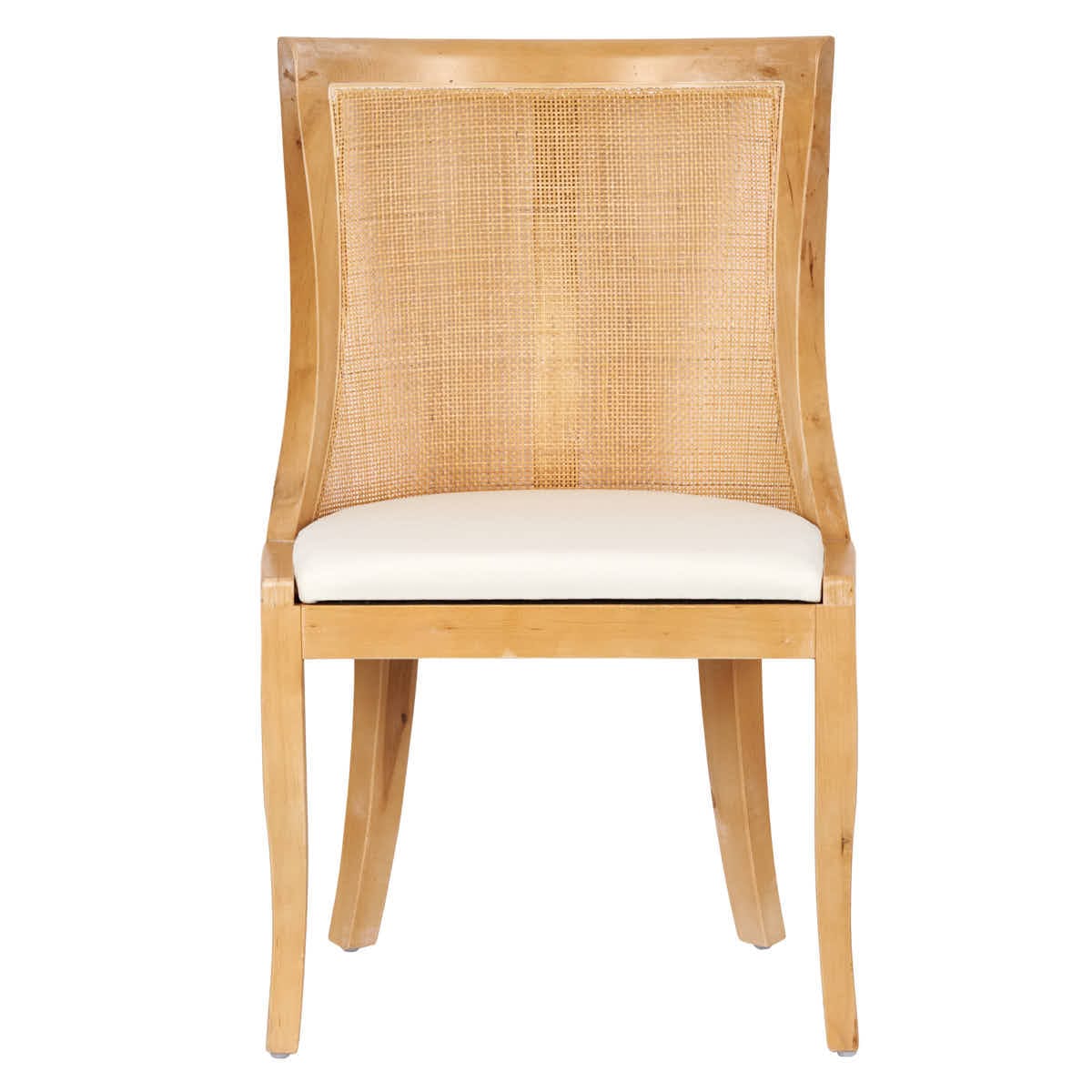 Chivari Natural White Wash Hampton Chair with White Fabric Cushion CHWNWW-WHIF-KT