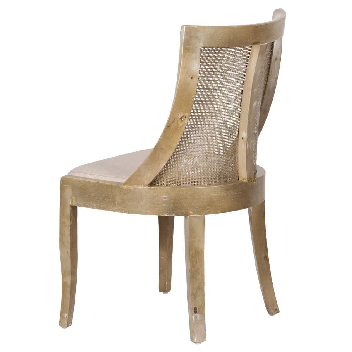 Chivari Rustic Fruitwood Hampton Chair with Beige Fabric Cushion CHWRF-BEGF-KT
