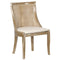 Chivari Rustic Fruitwood Hampton Chair with Ivory Fabric Cushion CHWRF-IVYF-KT
