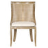 Chivari Rustic Fruitwood Hampton Chair with Ivory Fabric Cushion CHWRF-IVYF-KT