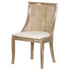 Chivari Rustic Fruitwood Hampton Chair with Ivory Fabric Cushion CHWRF-IVYF-KT