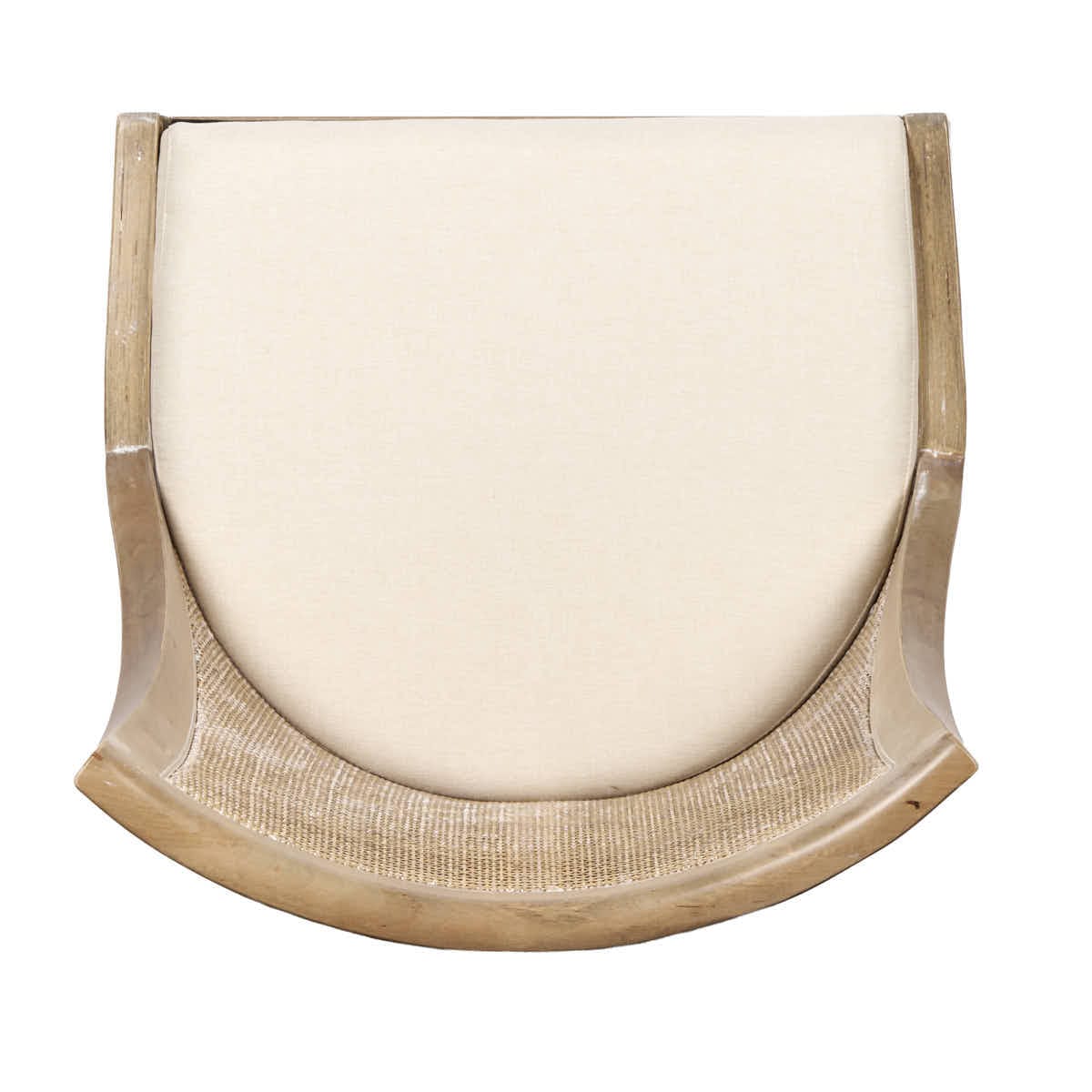 Chivari Rustic Fruitwood Hampton Chair with Ivory Fabric Cushion CHWRF-IVYF-KT