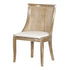 Chivari Rustic Fruitwood Hampton Chair with White Fabric Cushion CHWRF-WHIF-KT