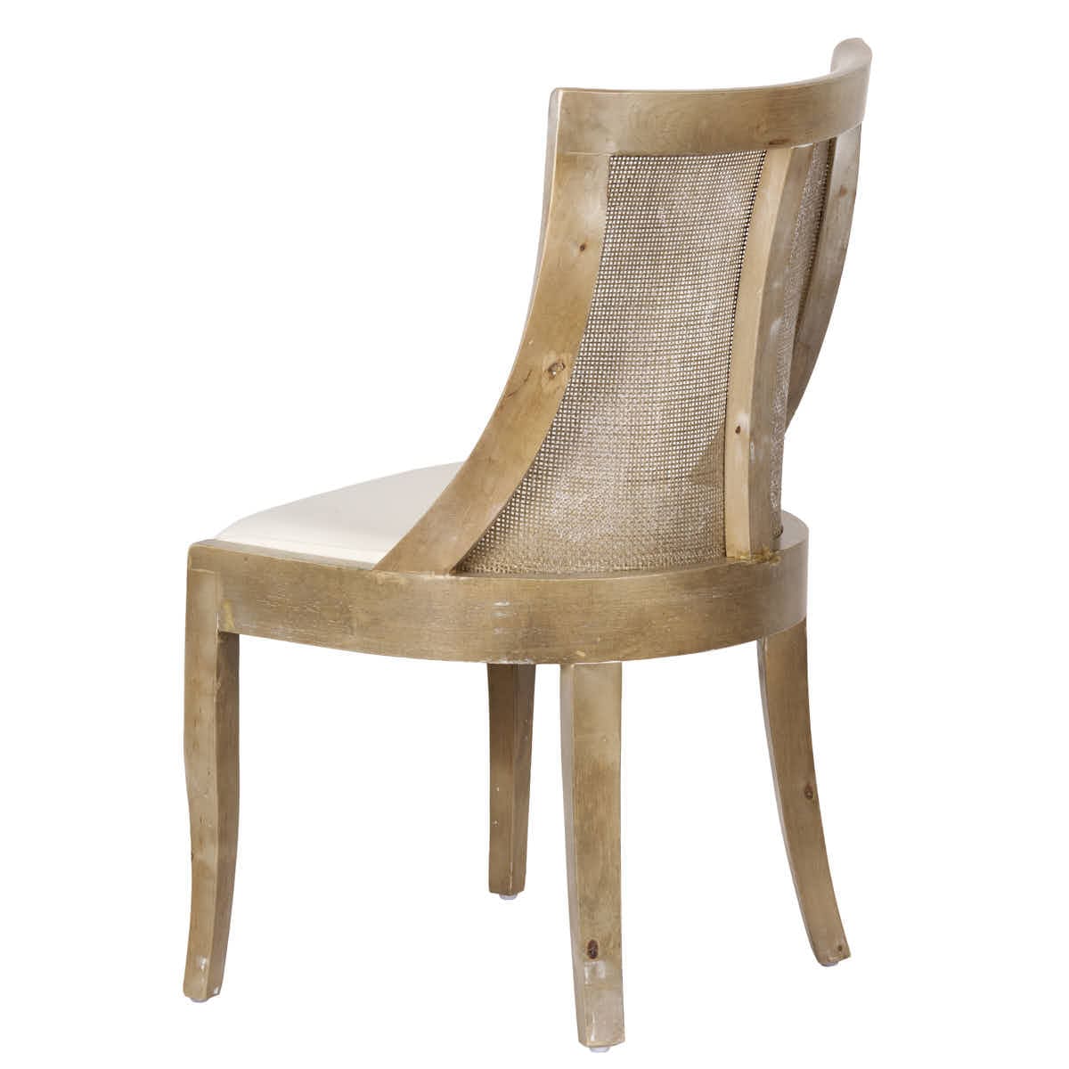 Chivari Rustic Fruitwood Hampton Chair with White Fabric Cushion CHWRF-WHIF-KT