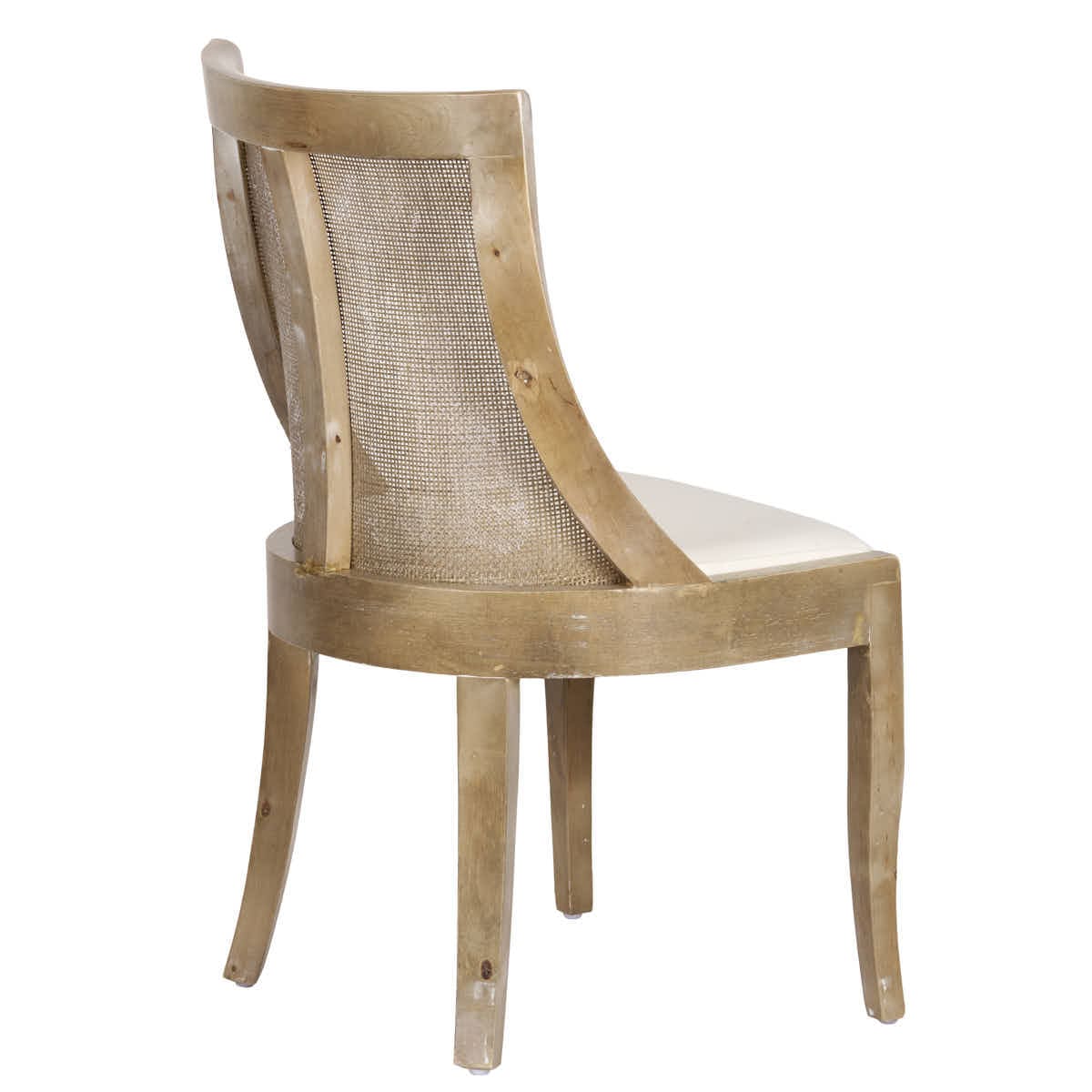 Chivari Rustic Fruitwood Hampton Chair with White Fabric Cushion CHWRF-WHIF-KT