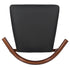 Chivari Walnut Finish Wood Horn Chair with Black Vinyl Cushion CHWWL-SHVBL-KT