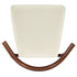 Chivari Walnut Finish Wood Horn Chair with Ivory Vinyl Cushion CHWWL-SHVIV-KT
