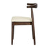 Chivari Walnut Horn Wood Chair with Ivory Vinyl Cushion CHWWL-SHVIV-KT