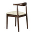 Chivari Walnut Horn Wood Chair with Ivory Vinyl Cushion CHWWL-SHVIV-KT