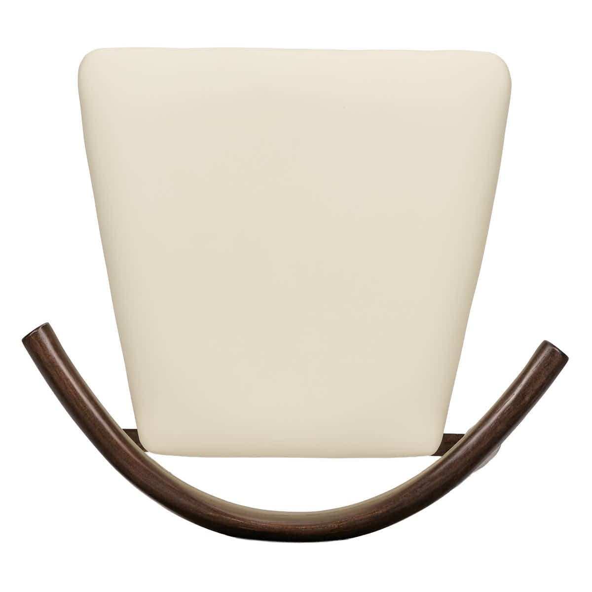 Chivari Walnut Horn Wood Chair with Ivory Vinyl Cushion CHWWL-SHVIV-KT