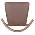 Walnut Finish Wood Horn Chair with Taupe Vinyl Cushion