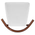 Chivari Walnut Finish Wood Horn Chair with White Vinyl Cushion CHWWL-SHVWH-KT