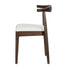 Chivari Walnut Horn Wood Chair with White Vinyl Cushion CHWWL-SHVWH-KT