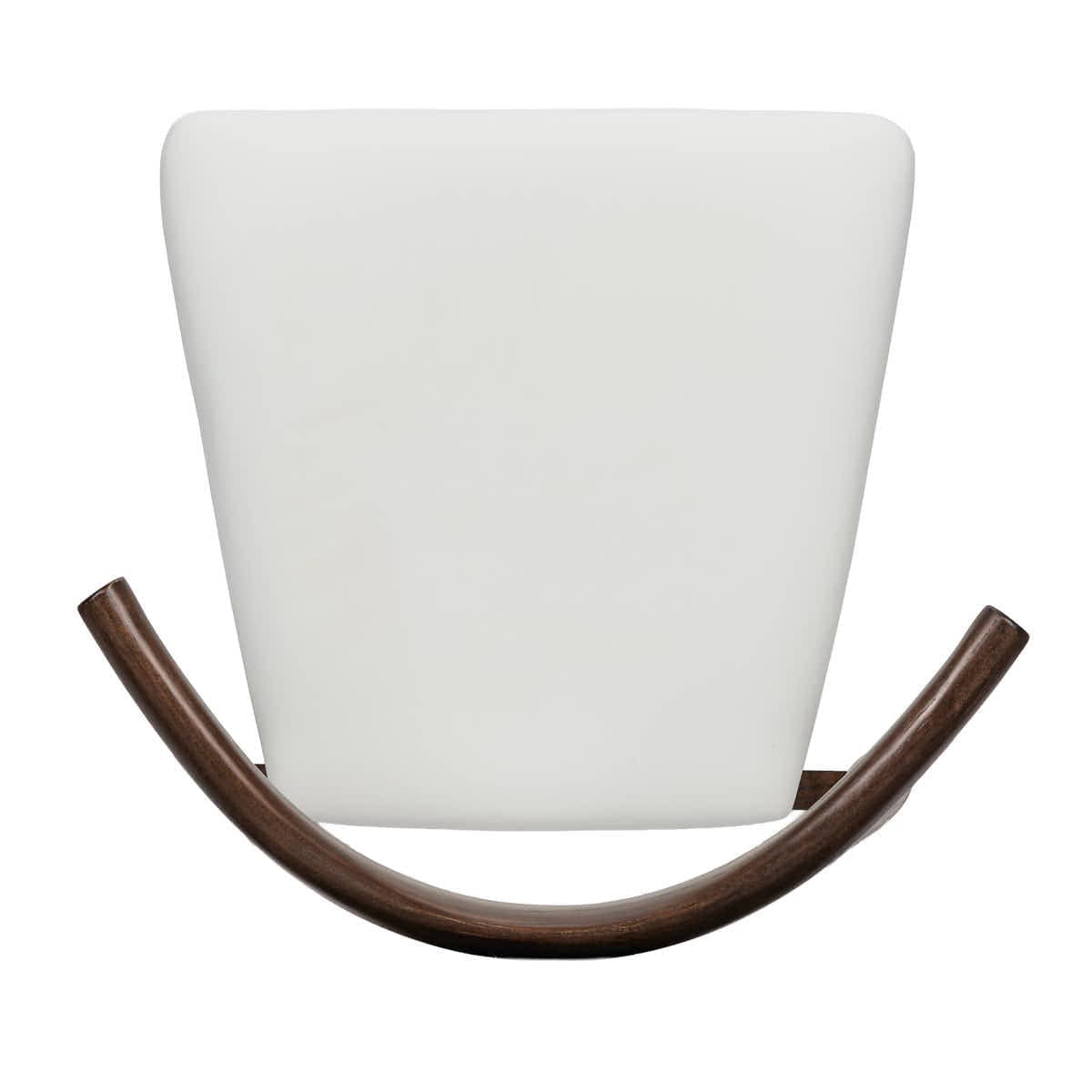 Chivari Walnut Horn Wood Chair with White Vinyl Cushion CHWWL-SHVWH-KT