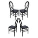 Chivari Black ToughResin™ Infinity Chair - 4 Pack - Some Assembly Required CIRB-U-ZG-T-4