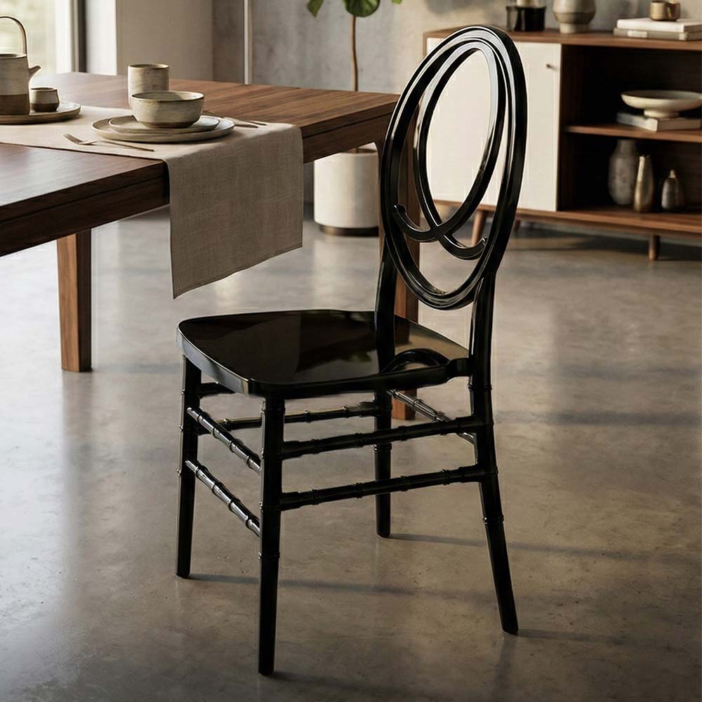 Chivari Black ToughResin™ Infinity Chair CIRB-ZG-T