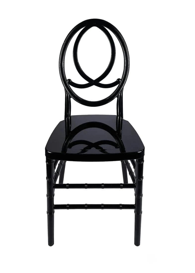 Chivari Black ToughResin™ Infinity Chair - 2 Pack - Some Assembly Required CIRB2-U-ZG-T-2