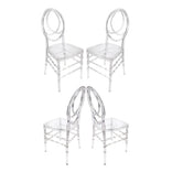 Clear Resin ProClear™ Infinity Chair - 4 Pack - Some Assembly Required