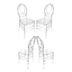 Chivari Clear Resin ProClear™ Infinity Chair - 4 Pack - Some Assembly Required CIRC-U-ZG-T-4