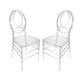Chivari Clear Resin Infinity Chair - 2 Pack - Some Assembly Required CIRC2-U-ZG-T-2