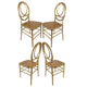 Chivari Gold ToughResin™ Infinity Chair - 4 Pack - Some Assembly Required CIRG-U-ZG-T-4