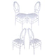 Chivari White ToughResin™ Infinity Chair - 4 Pack - Some Assembly Required CIRW-U-ZG-T-4