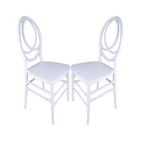 White ToughResin™ Infinity Chair - 2 Pack - Some Assembly Required