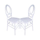 Chivari White ToughResin Infinity Chair - 2 Pack - Some Assembly Required CIRW2-U-ZG-T-2